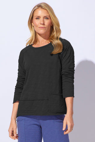 Textured Peruvian Cotton Unplugged Pullover