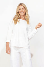 Textured Peruvian Cotton Unplugged Pullover