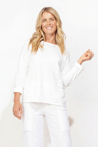 Textured Peruvian Cotton Unplugged Pullover