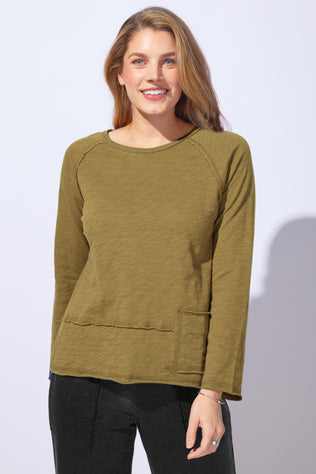 Textured Peruvian Cotton Unplugged Pullover