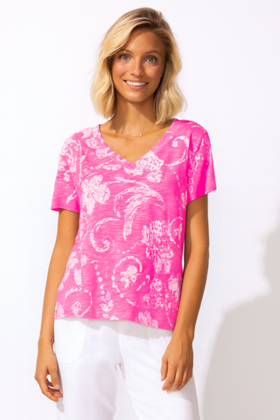 Peruvian Cotton Vintage Scroll Tee