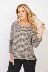 Peruvian Cotton Canyon Stripe Easy Tee