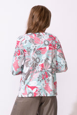 Peruvian Cotton Fiji Floral Hi-Lo Scoop Neck Tee