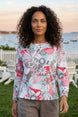 Peruvian Cotton Fiji Floral Hi-Lo Scoop Neck Tee