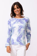 Peruvian Cotton Ocean Marble Hi-Lo Tee