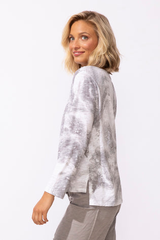 Peruvian Cotton Ocean Marble Hi-Lo Tee