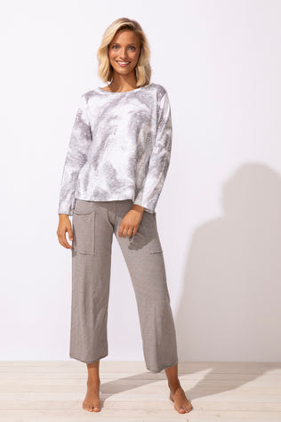 Peruvian Cotton Ocean Marble Hi-Lo Tee