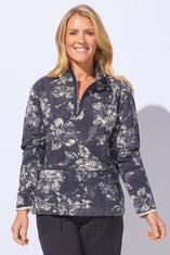 Batik Floral Quarter Zip