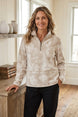 Fireside Floral Quarter Zip Pullover