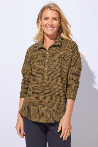 Peruvian Cotton Woodblock Pullover