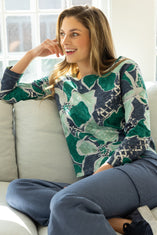 Decoupage Floral Stepped Hem Tee