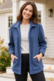 Plush Fleece Snap Jacket