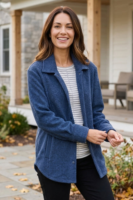 Plush Fleece Snap Jacket