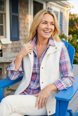 Plush Fleece Snap Vest