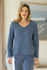 Santa Barbara Stripe Hi Lo Tee