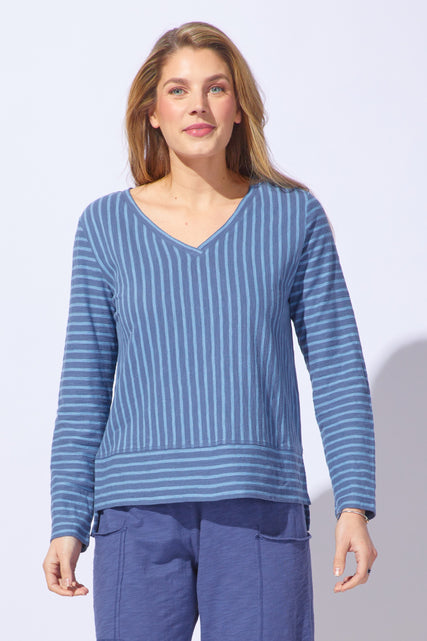 Santa Barbara Stripe Hi Lo Tee