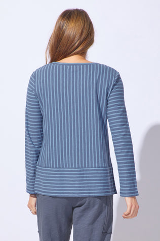 Santa Barbara Stripe Hi Lo Tee