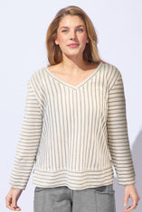 Santa Barbara Stripe Hi Lo Tee