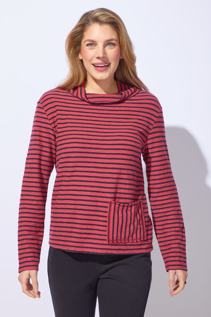 Santa Barbara Stripe Chill Funnel Neck