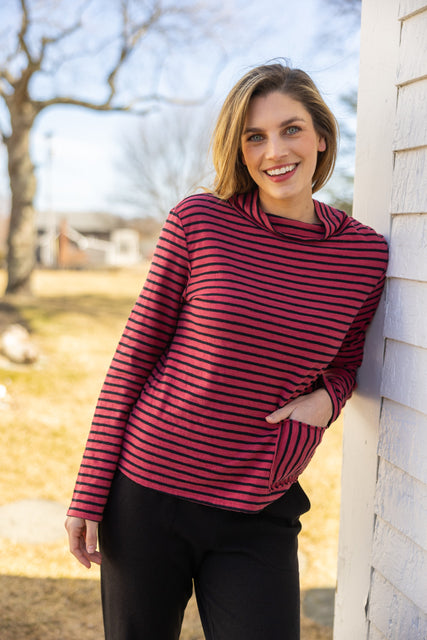 Santa Barbara Stripe Chill Funnel Neck