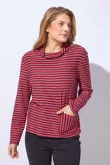 Santa Barbara Stripe Chill Funnel Neck