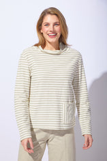 Santa Barbara Stripe Chill Funnel Neck