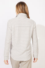 Verona Stripe Split Neck Top