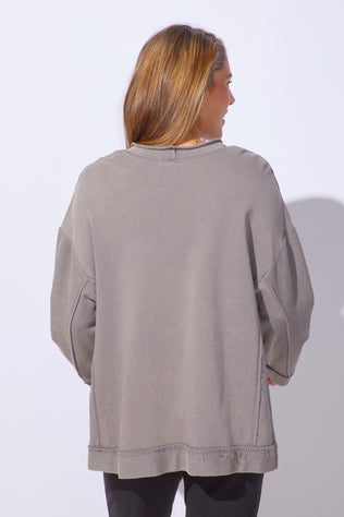 Color wash Terry Favorite Pullover