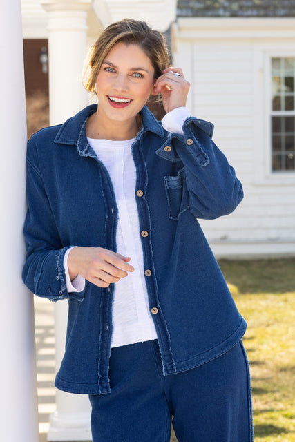 Color Wash Terry Anywhere Shacket