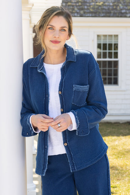 Color Wash Terry Anywhere Shacket