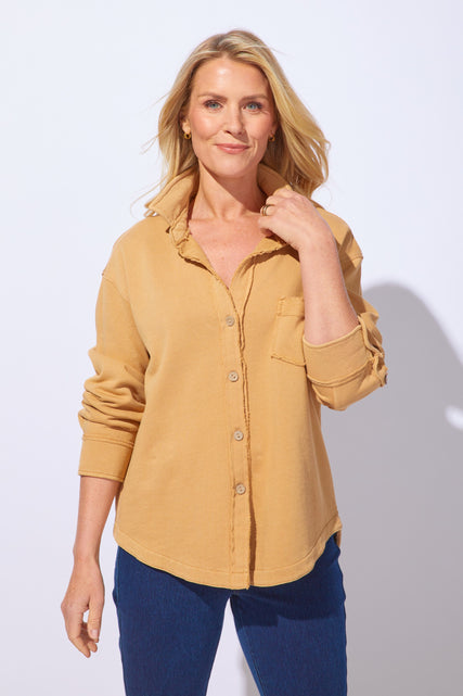 Color Wash Terry Anywhere Shacket