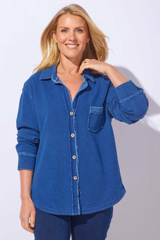 Color Wash Terry Anywhere Shacket