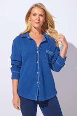 Color Wash Terry Anywhere Shacket