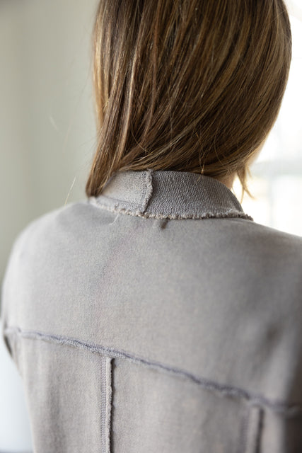 Color Wash Terry Work Horse Cardi
