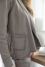 Color Wash Terry Work Horse Cardi