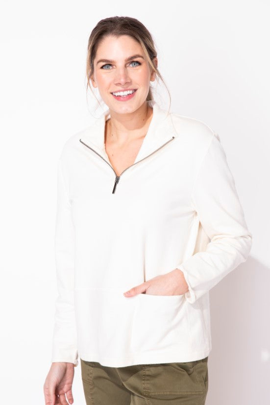 Ocean Front Terry Cozy Quarter Zip – Escape by Habitat Clothes