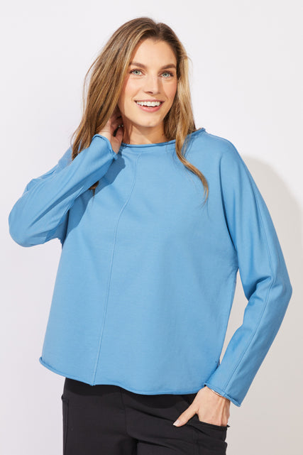 Ocean Front Terry Roll Neck Top