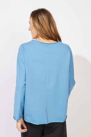 Ocean Front Terry Roll Neck Top