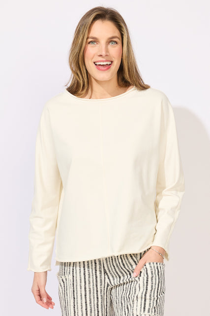Ocean Front Terry Roll Neck Top