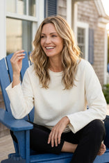 Ocean Front Terry Roll Neck Top