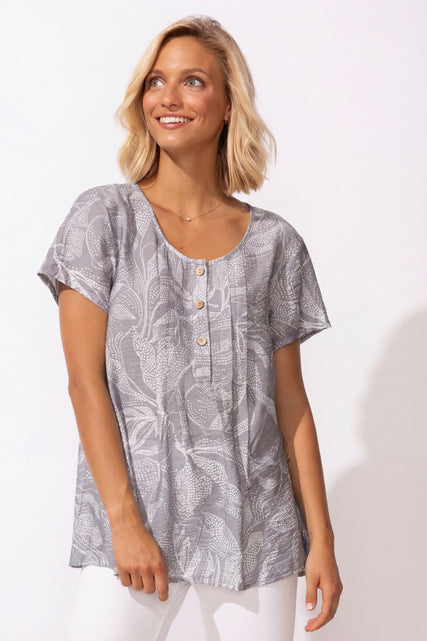 Regatta Rayon Leaves Pleated Pullover