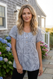 Regatta Rayon Leaves Pleated Pullover