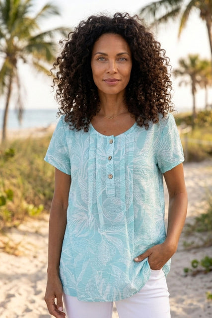 Regatta Rayon Leaves Pleated Pullover