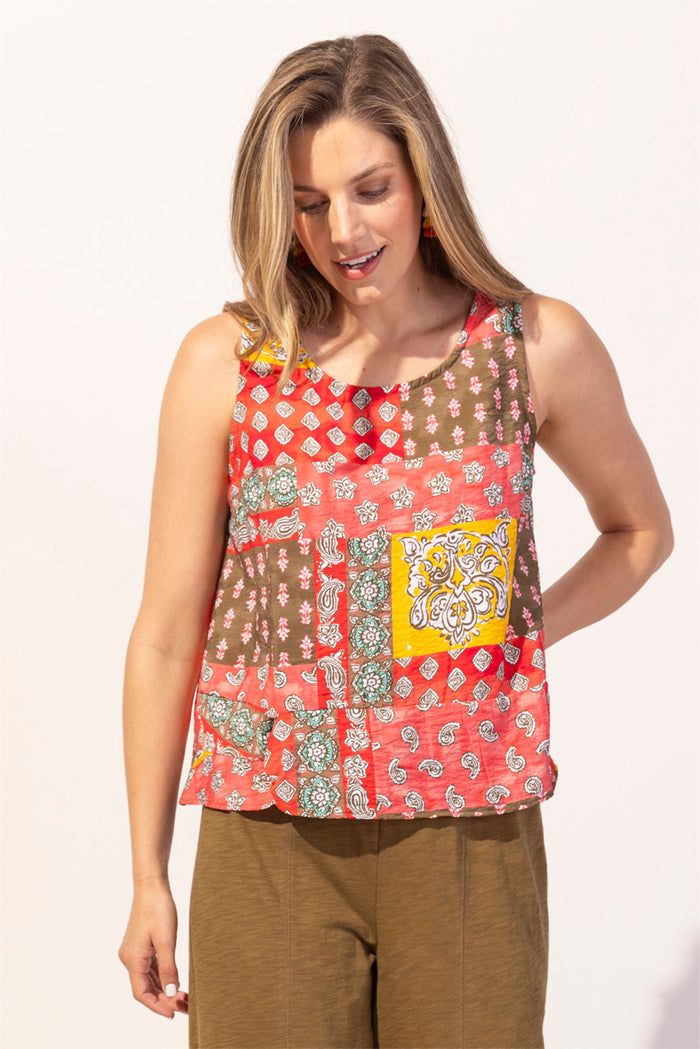 Paisley Patch Regatta Rayon Cruz Tank