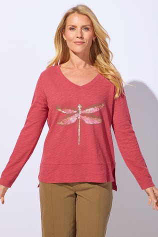 Peruvian Cotton Dragonfly Hi Lo Tee