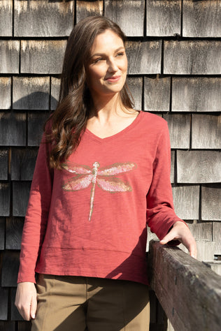 Peruvian Cotton Dragonfly Hi Lo Tee