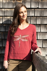 Peruvian Cotton Dragonfly Hi Lo Tee
