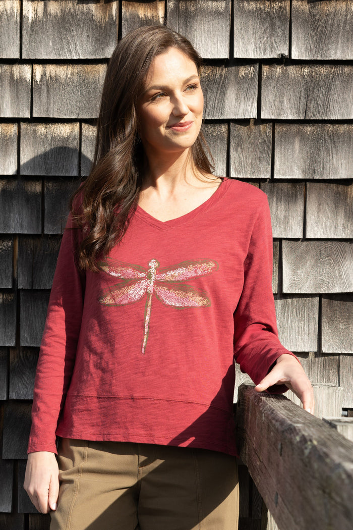 Peruvian Cotton Dragonfly Hi Lo Tee