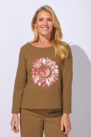 Peruvian Cotton Hand Dyed Sunflower Every Body Tee