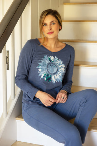 Peruvian Cotton Hand Dyed Sunflower Tee